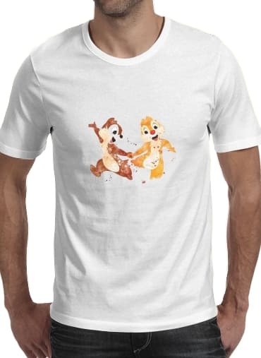Chip And Dale Watercolor für Männer T-Shirt
