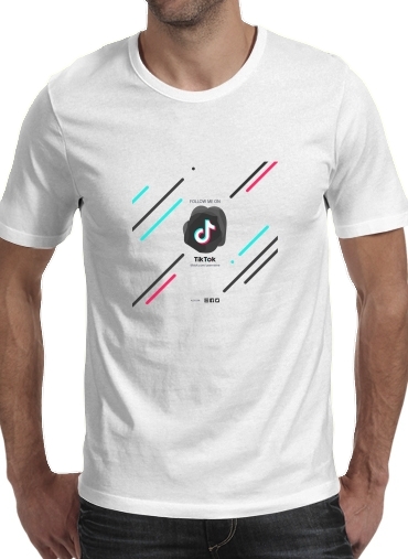 Follow me on tiktok abstract für Männer T-Shirt