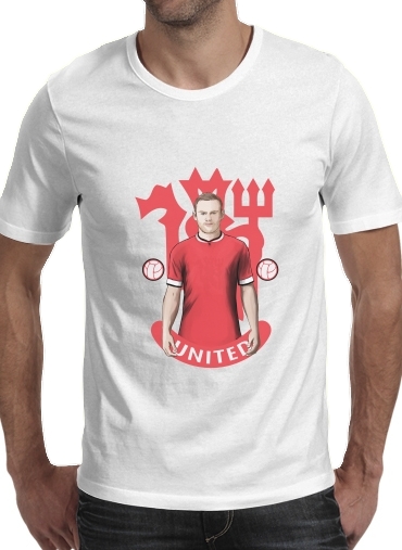 Football Stars: Red Devil Rooney ManU für Männer T-Shirt