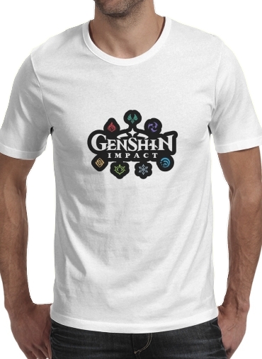 Genshin impact elements für Männer T-Shirt