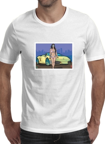 GTA collection: Bikini Girl Florida Beach für Männer T-Shirt