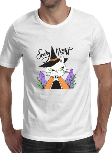 halloween cat sorcerer für Männer T-Shirt