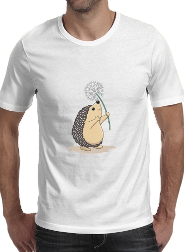 Hedgehog play dandelion für Männer T-Shirt