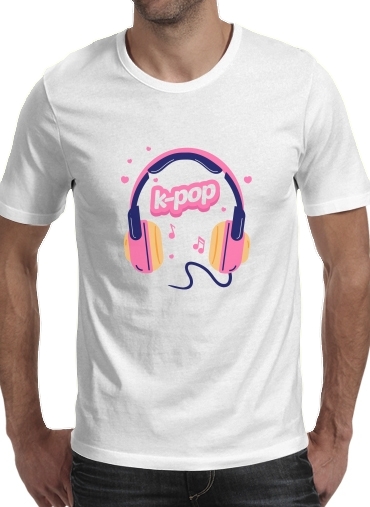 I Love Kpop Headphone für Männer T-Shirt