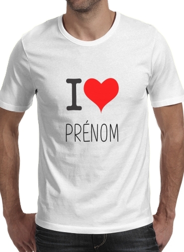 I love NAME custom für Männer T-Shirt