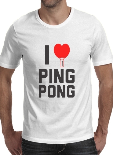 I love Ping Pong für Männer T-Shirt