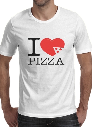 I love Pizza für Männer T-Shirt