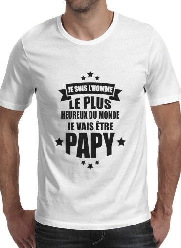 Je vais etre Papy für Männer T-Shirt