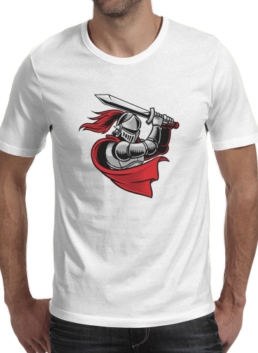 Knight with red cap für Männer T-Shirt