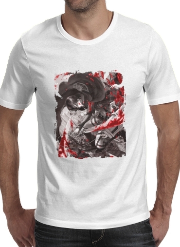 Livai Ackerman Black And White für Männer T-Shirt