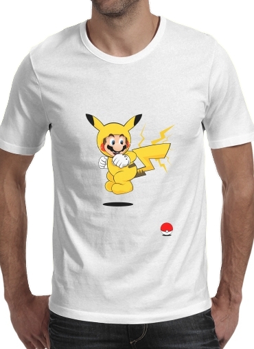 Mario mashup Pikachu Impact-hoo! für Männer T-Shirt