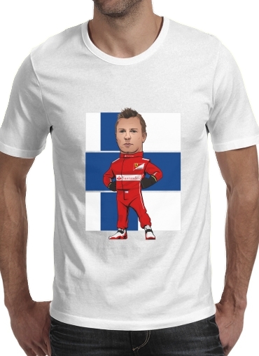 MiniRacers: Kimi Raikkonen - Ferrari Team F1 für Männer T-Shirt