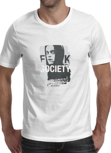 Mr Robot Fuck Society für Männer T-Shirt