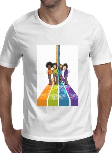 Music Legends: Lennon, Jagger, Dylan & Hendrix für Männer T-Shirt