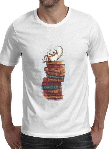 Owl and Books für Männer T-Shirt