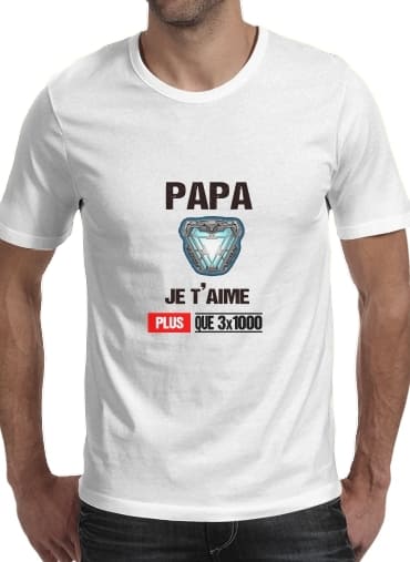 Papa je taime plus que 3x1000 für Männer T-Shirt