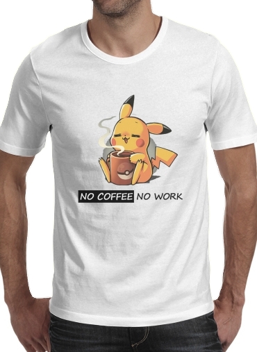 Pikachu Coffee Addict für Männer T-Shirt