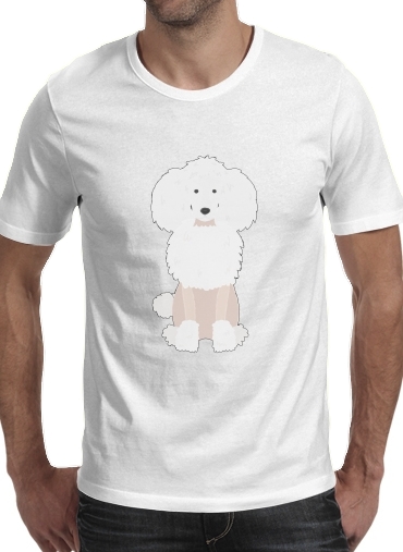 Poodle White für Männer T-Shirt