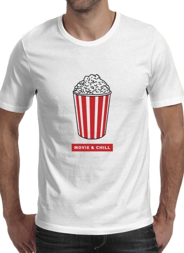 Popcorn movie and chill für Männer T-Shirt