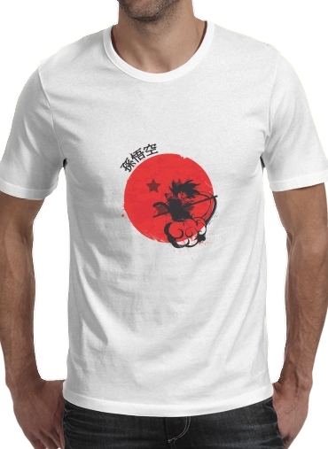 Red Sun Young Monkey für Männer T-Shirt