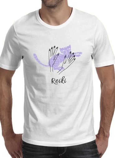 Reiki Animals Cat  für Männer T-Shirt