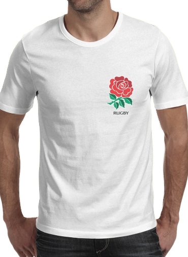 Rose Flower Rugby England für Männer T-Shirt
