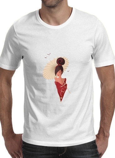 Sakura Asian Geisha für Männer T-Shirt