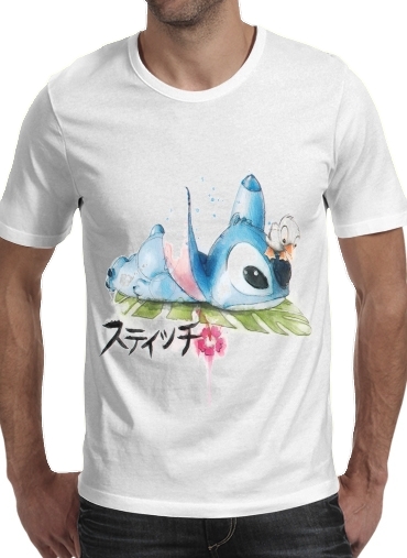 Stitch watercolor für Männer T-Shirt