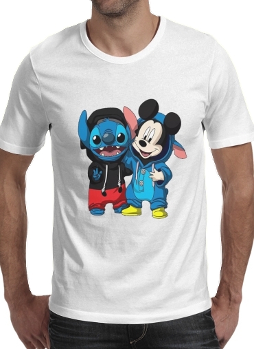 Stitch x The mouse für Männer T-Shirt