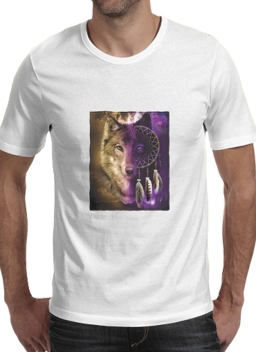 Wolf Dreamcatcher für Männer T-Shirt