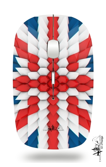 3D Poly Union Jack London flag für Kabellose optische Maus mit USB-Empfänger