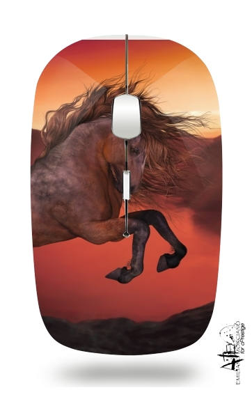 A Horse In The Sunset für Kabellose optische Maus mit USB-Empfänger