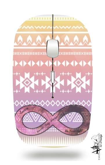 Pink Aztec Infinity für Kabellose optische Maus mit USB-Empfänger