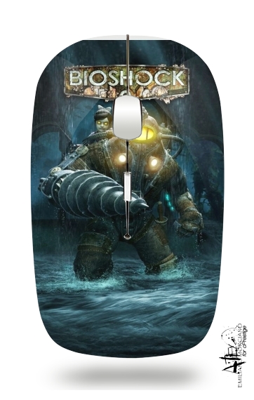 Big Daddy x Rosie Bioshock Art für Kabellose optische Maus mit USB-Empfänger
