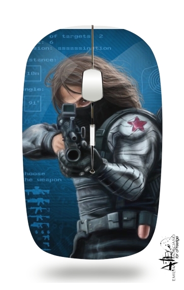 Bucky Barnes Aka Winter Soldier für Kabellose optische Maus mit USB-Empfänger