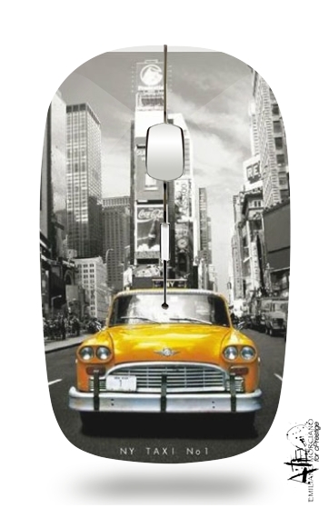 Gelbes Taxi Stadt von New York City für Kabellose optische Maus mit USB-Empfänger