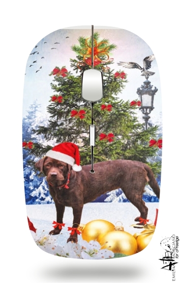 Weihnachten Hunde für Kabellose optische Maus mit USB-Empfänger