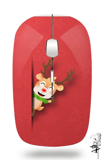 Christmas Reindeer für Kabellose optische Maus mit USB-Empfänger
