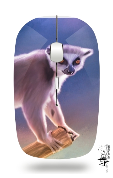 Cute painted Ring-tailed lemur für Kabellose optische Maus mit USB-Empfänger