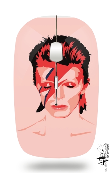 David Bowie Minimalist Art für Kabellose optische Maus mit USB-Empfänger