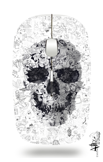 Doodle Skull für Kabellose optische Maus mit USB-Empfänger