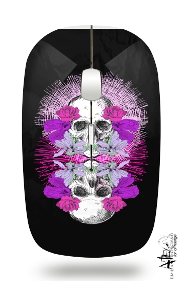 Flowers Skull für Kabellose optische Maus mit USB-Empfänger