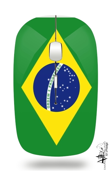 Fahne Brasilien für Kabellose optische Maus mit USB-Empfänger