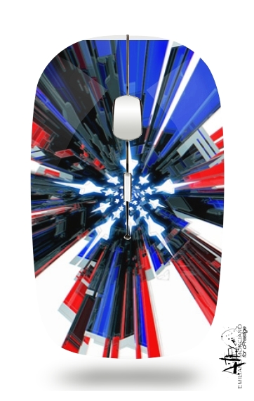 Usa Flag Mecha für Kabellose optische Maus mit USB-Empfänger