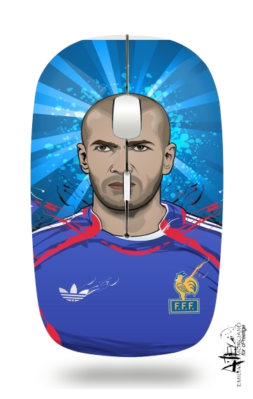 Football Legends: Zinedine Zidane France für Kabellose optische Maus mit USB-Empfänger
