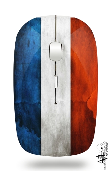 Flag France Vintage für Kabellose optische Maus mit USB-Empfänger