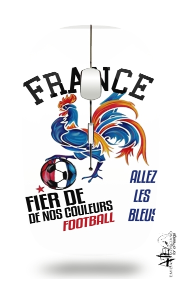 France Football Coq Sportif Fier de nos couleurs Allez les bleus für Kabellose optische Maus mit USB-Empfänger