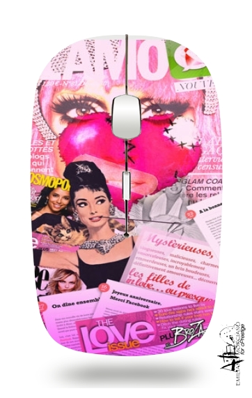 Glamour So Gaga Pink für Kabellose optische Maus mit USB-Empfänger