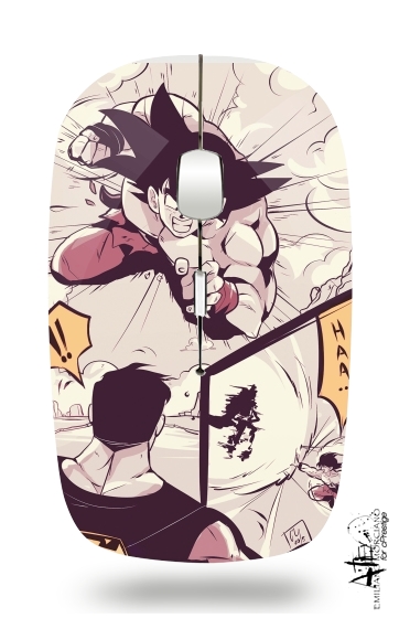 Goku vs superman für Kabellose optische Maus mit USB-Empfänger