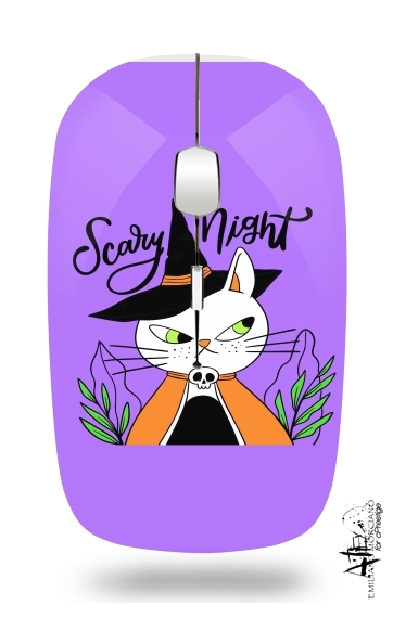 halloween cat sorcerer für Kabellose optische Maus mit USB-Empfänger